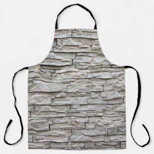 White brick wall pattern texture apron