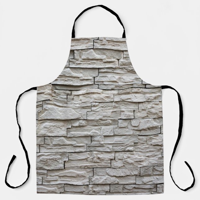 White brick wall pattern texture apron (Front)