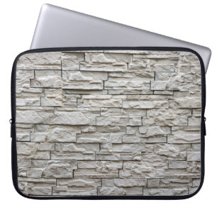 White brick wall pattern texture laptop sleeve