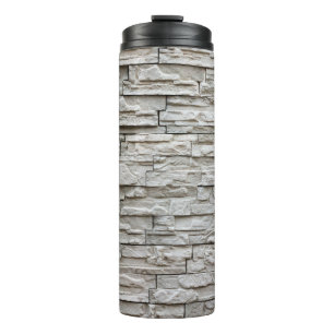 White brick wall pattern texture thermal tumbler
