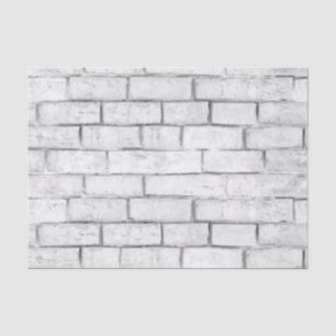 White Brick Wall Pattern Tissue Paper