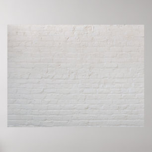 White brick wall poster