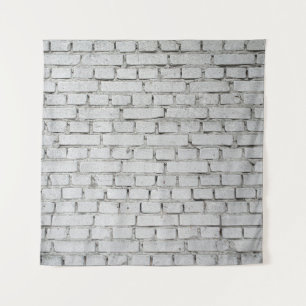 WHITE BRICK WALL TAPESTRY