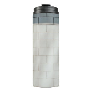 White brick wall thermal tumbler