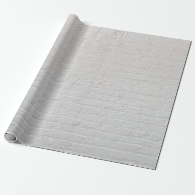 White brick wall wrapping paper (Unrolled)
