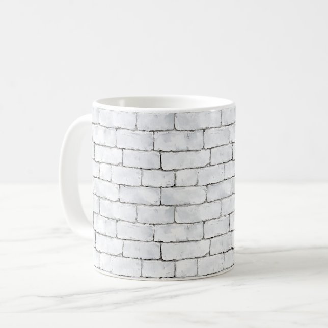 White Bricks Coffee Mug (Front Left)