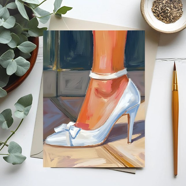 White Bridal Heels Wedding Card (Creator Uploaded)