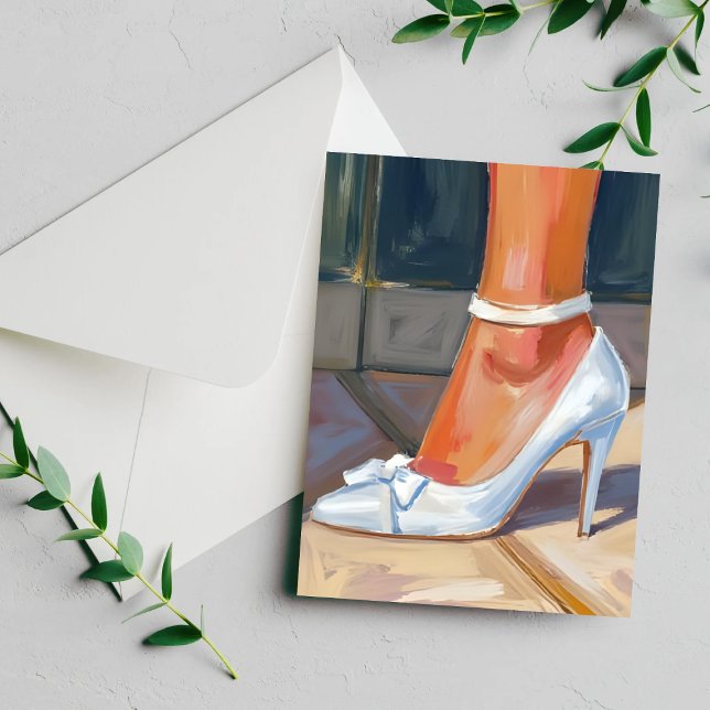 White Bridal Heels Wedding Card (Creator Uploaded)