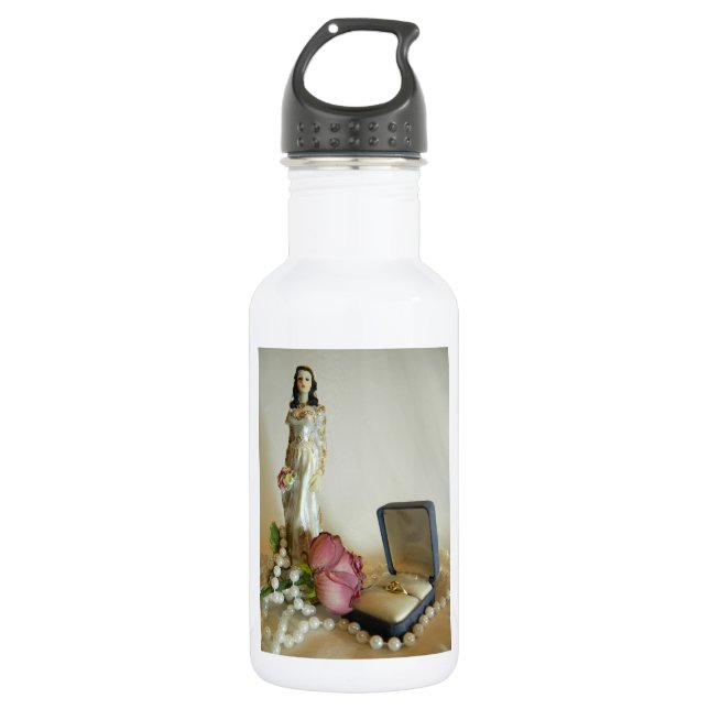 White Bridal IV 532 Ml Water Bottle (Front)