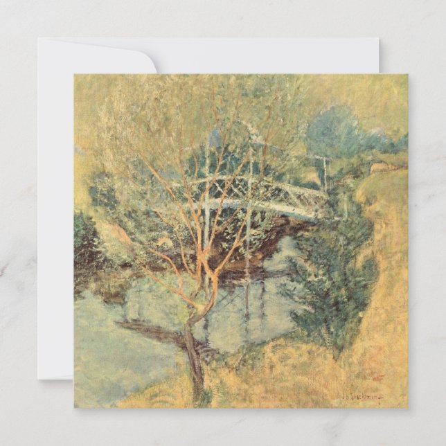 White Bridge by Twachtman, Vintage Impressionism (Front)