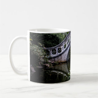 WHITE BRIDGE SURROUNDED BY TREES COFFEE MUG