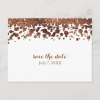 White & Bronze Confetti Dots Glamour Shimmer