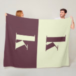 White & brown initial personalised  fleece blanket<br><div class="desc">white and brown initial personalised fleece blanket.</div>