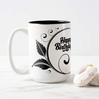 White brown shell Two-Tone coffee mug
