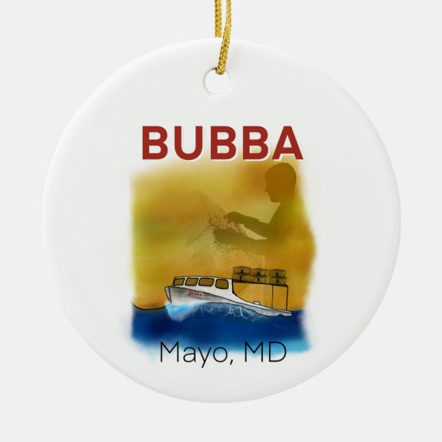 White Bubba Ornament 2023 (Front)