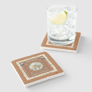 White Buffalo Abundance Energy Stone Coaster