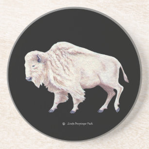 White Buffalo Cow Coaster