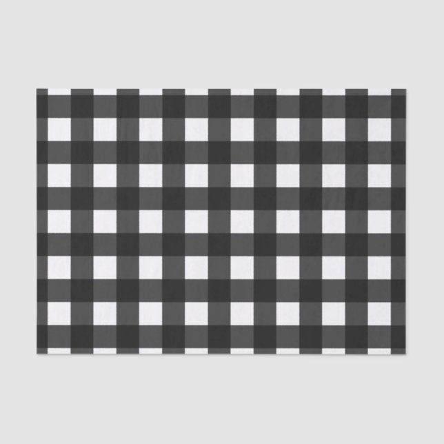 White Buffalo Large Plaid Tissue Paper (Front)