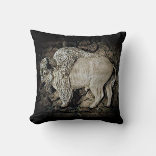 "White Buffalo" original art Cushion