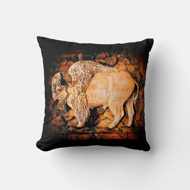 "White Buffalo" original art Cushion (Front)