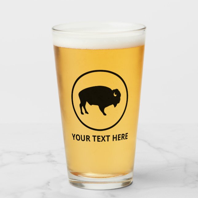 White Buffalo Outdoors Beer Glass Tumblr (Front Filled)