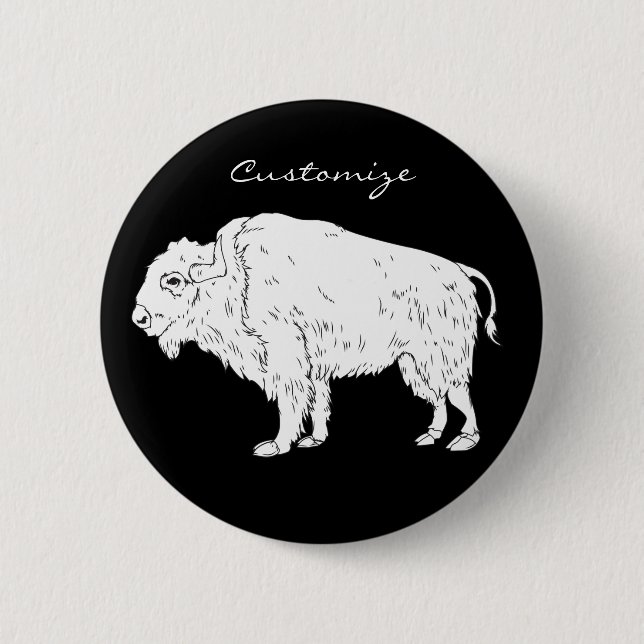 White Buffalo Thunder_Cove 6 Cm Round Badge (Front)