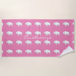 White Buffalo Thunder_Cove Beach Towel