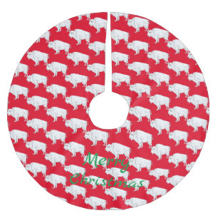 White Buffalo Thunder_Cove Brushed Polyester Tree Skirt