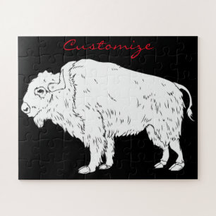 White Buffalo Thunder_Cove Jigsaw Puzzle