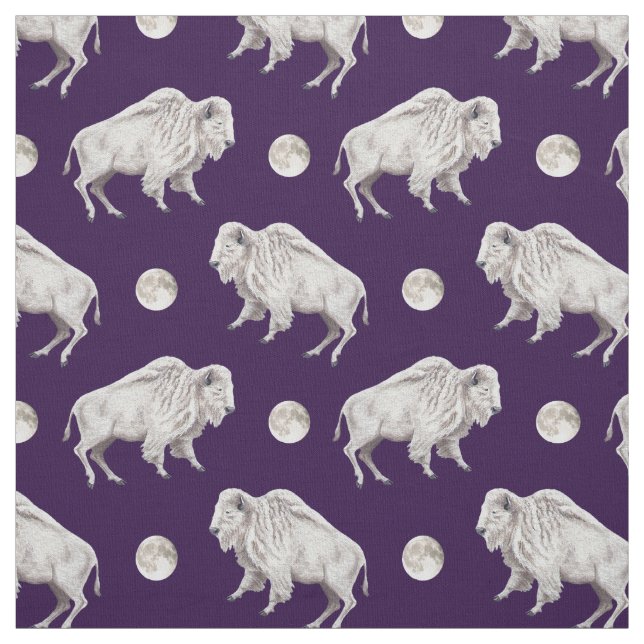 White Buffalo White Full Moon Fabric (Swatch)