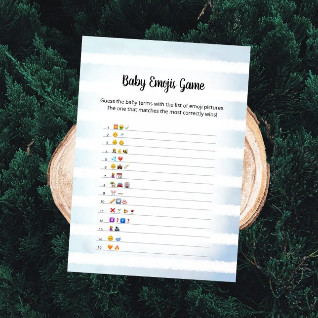 White Bunny Blue Baby Emoji Picture Game Card (Creator Uploaded)