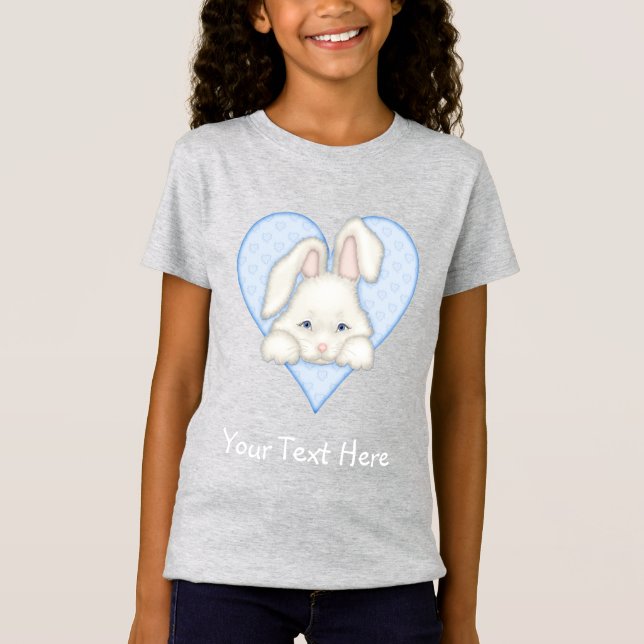 White Bunny - Blue T-Shirt (Front)
