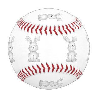 White bunny clipart baseball