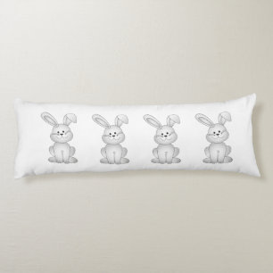White bunny clipart body cushion