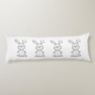 White bunny clipart body cushion