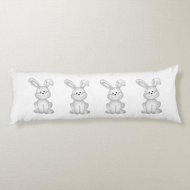 White bunny clipart body cushion (Back)
