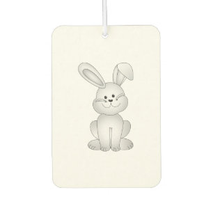 White bunny clipart car air freshener