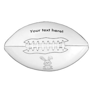 White bunny clipart football