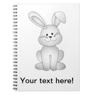 White bunny clipart notebook
