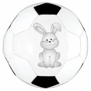 White bunny clipart soccer ball