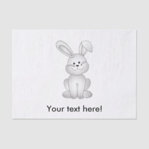 White bunny clipart tissue paper