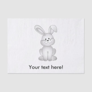 White bunny clipart tissue paper