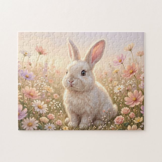 White Bunny Jigsaw Puzzle (Horizontal)