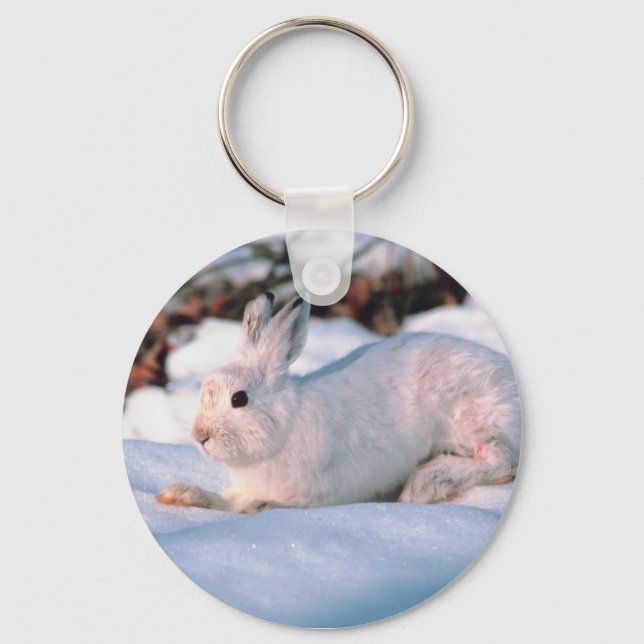 White Bunny Key Ring (Front)
