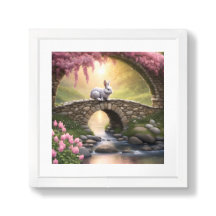 White bunny on a Bridge