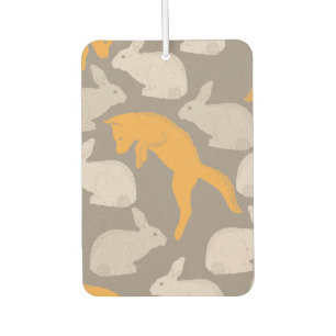 White Bunny Orange Fox Animal Lover Natural Spring Car Air Freshener