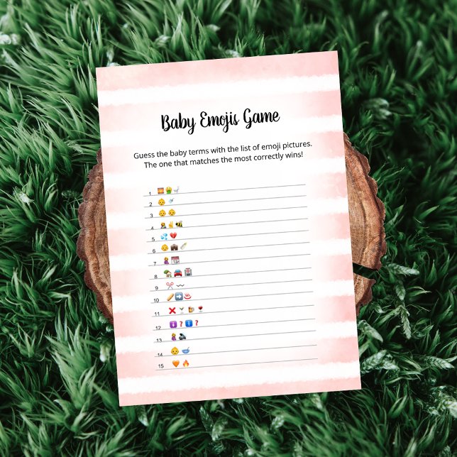 White Bunny Pink Baby Emoji Picture Game Card (Creator Uploaded)