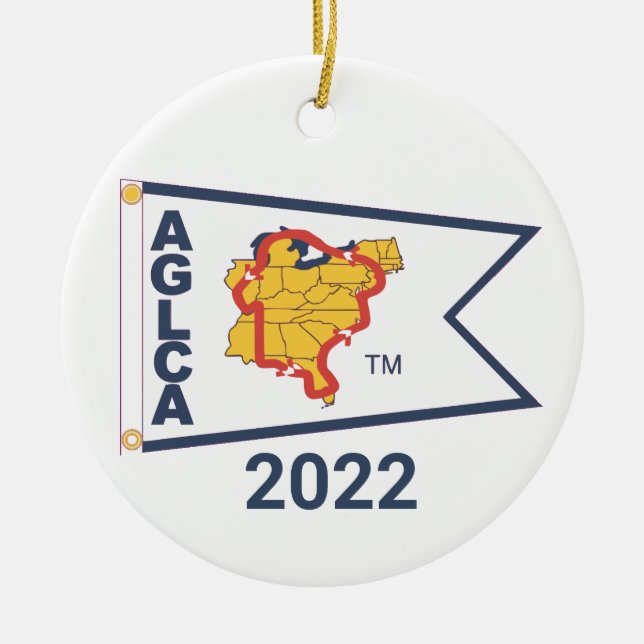 White Burgee (2022) Ceramic Ornament (Front)