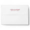 White Burgundy Lined Wedding Invitation
