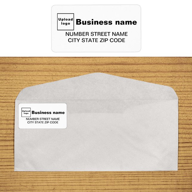 White Business Address Label (White business address label on envelope)